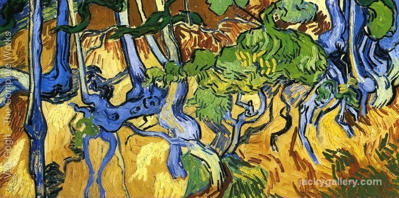 Roots and Tree Trunks, Van Gogh painting
